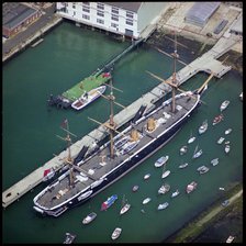 HMS Warrior, Portsmouth  Historic Dockyard, Portsmouth,  1995. Creator: Aerofilms.