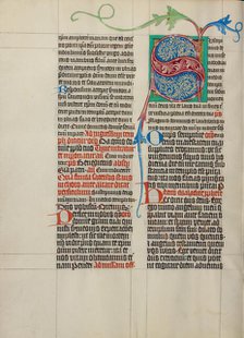 Decorated Initial S; Collegium Ducale, about 1420-1430. Creator: Master Michael.