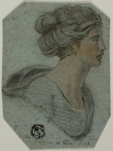 Bust of Girl in Profile to Right, 1748. Creator: Unknown.