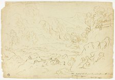 The Fall of the River Tumble (recto), 1797. Creator: JMW Turner.