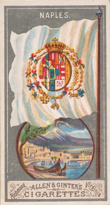 Naples, from the City Flags series (N6) for Allen & Ginter Cigarettes Brands, 1887. Creator: Allen & Ginter.