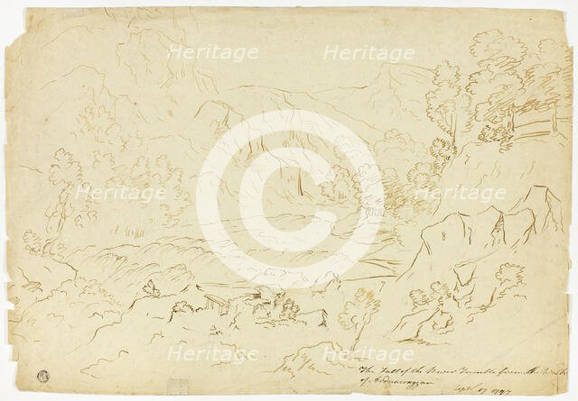The Fall of the River Tumble (recto), 1797. Creator: JMW Turner.