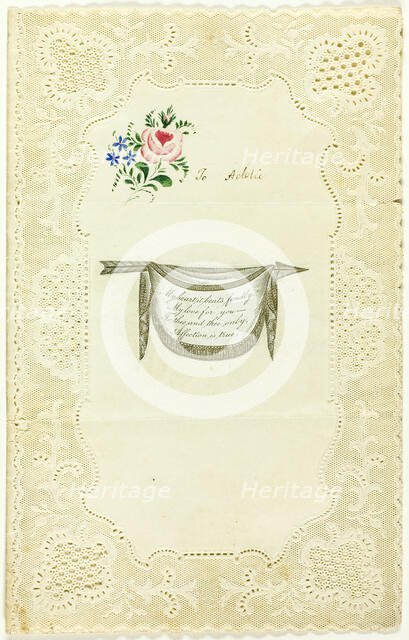 My Heart Beats Fondly (Valentine), 1850/59. Creator: Joseph Addenbrooke.