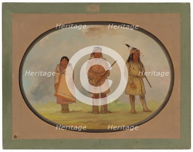 Three Delaware Indians, 1861/1869. Creator: George Catlin.