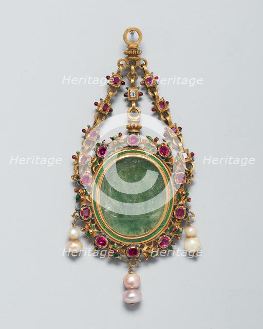 Pendant with an Intaglio of the Judgment of Paris, Europe, 16th century. Creator: Unknown.