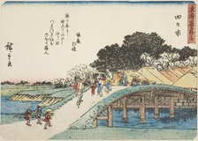 Yokkaichi, from the series "Fifty-three Stations of the Tokaido (Tokaido gojusan tsu..., c. 1837/42. Creator: Ando Hiroshige.