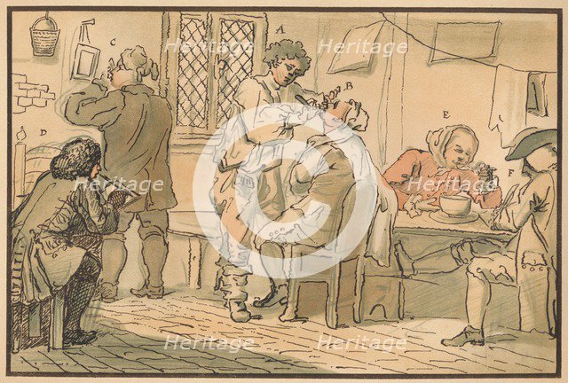 'Breakfast scene from 'The Five Days Peregrination', 1732. Artist: William Hogarth.