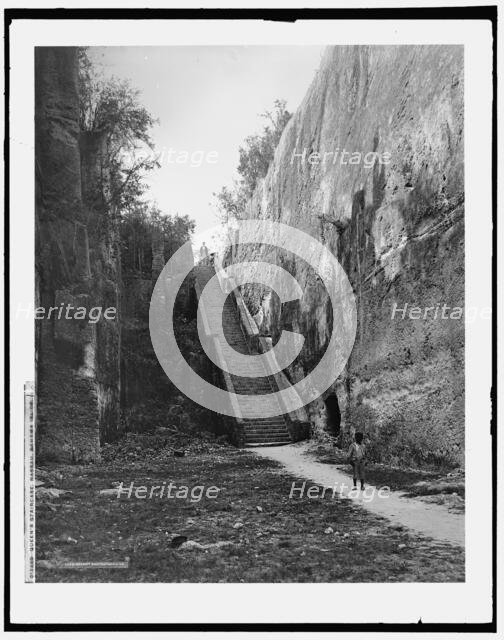 Queen's staircase, Nassau, Bahama Islds., c1901. Creator: William H. Jackson.