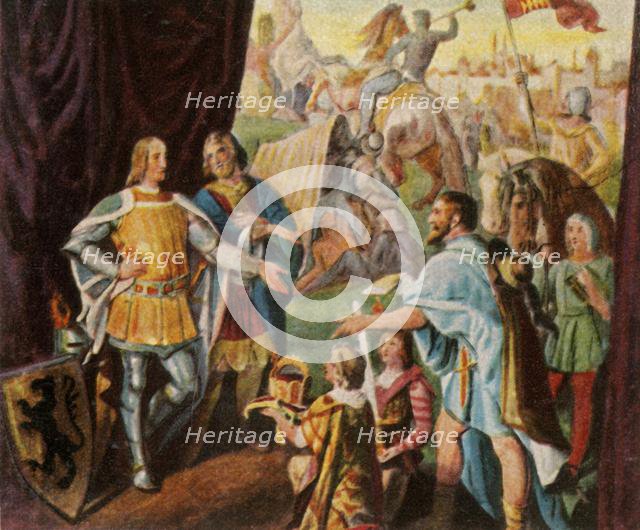 Rudolf of Habsburg receives the news of his election as king of Germany, 1273, (1936). Creator: Unknown.