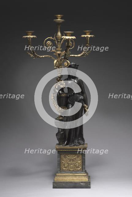 Candelabrum, c. 1780-1785. Creator: Pierre Philippe Thomire (French, 1751-1843), attributed to ; Clodion (French, 1738-1814).