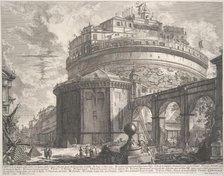 View of the Mausoleum of the Emperor Hadrian (now called Castel S. Angelo)..., ca. 1756. Creator: Giovanni Battista Piranesi.