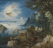 Landscape with the Fall of Icarus. Creator: Joos de Momper, the younger.