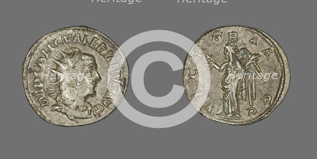 Antoninianus (Coin) Portraying Emperor Valerian, 253-261. Creator: Unknown.