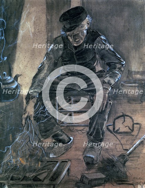 'Old Man Kindling Wood', 1881. Artist: Vincent van Gogh