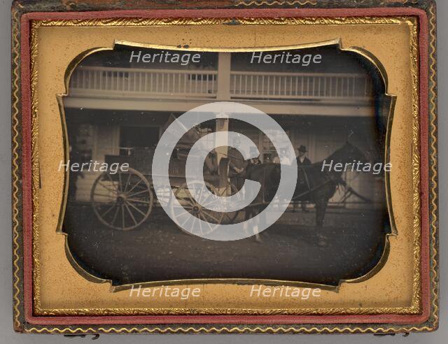 Untitled (Horse-Drawn Carriage), 1852. Creator: Unknown.