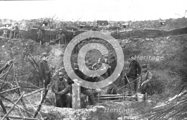 'En Alsace; Lignes de tranchees et elements de blockhaus et occupes par nos troupes', 1915. Creator: Unknown.