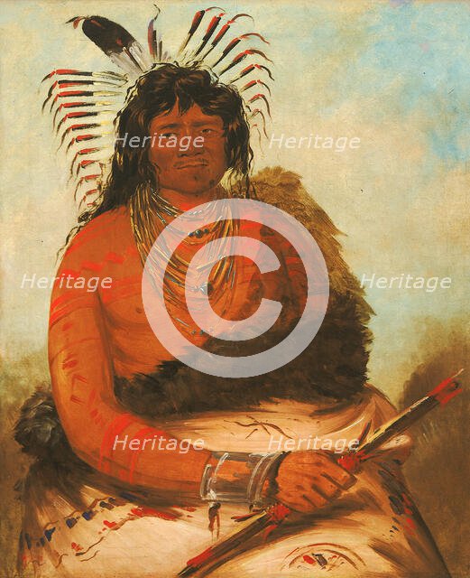 Háh-nee, The Beaver, a Warrior, 1834. Creator: George Catlin.