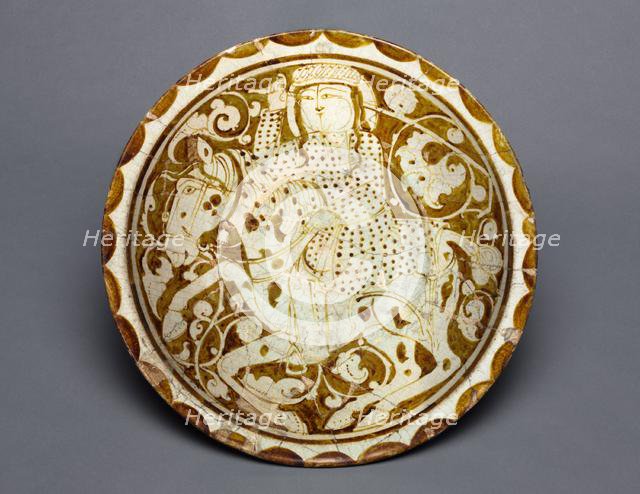 Luster Dish with Polo Player, 1170-1200. Creator: Unknown.