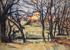 'House behind Trees on the Road to Tholonet', c1885. Artist: Paul Cezanne