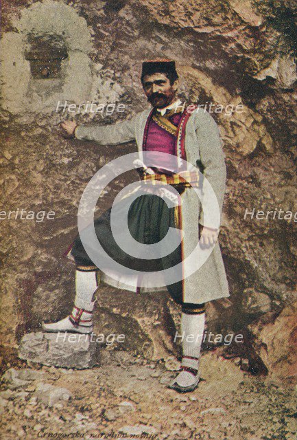 'A Montenegrin in Holiday Costume', c1913. Artist: Charles JS Makin.