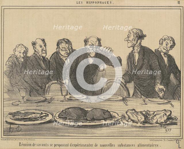 Réunion de Savants se proposant..., 19th century. Creator: Honore Daumier.