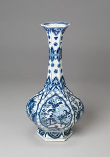 Vase with Figures, Landscape, and Auspicious Symbols, Qing dynasty, Kangxi period (1662-1722). Creator: Unknown.