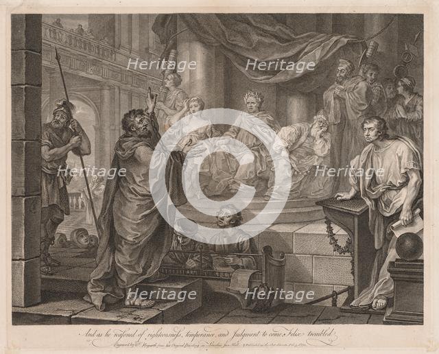 Paul before Félix (Large Plate), 1752. Creator: William Hogarth (British, 1697-1764).