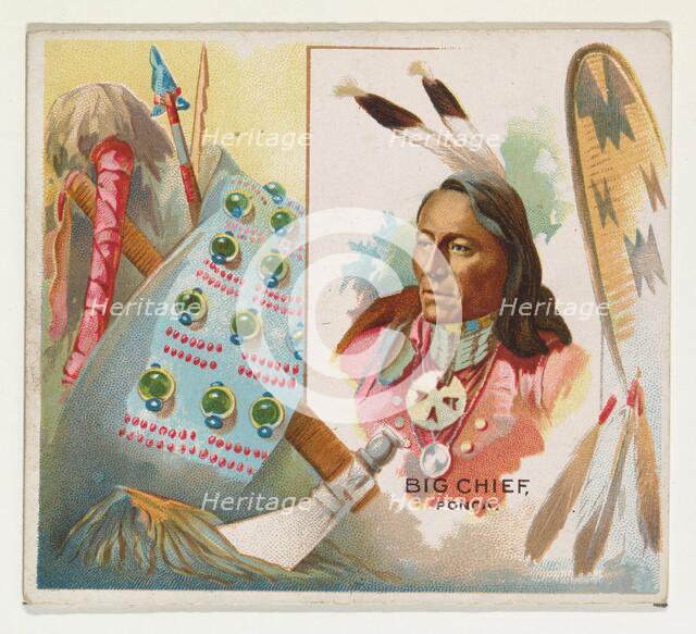 Big Chief, Ponca, from the American Indian Chiefs series (N36) for Allen & Ginter Cigarett..., 1888. Creator: Allen & Ginter.