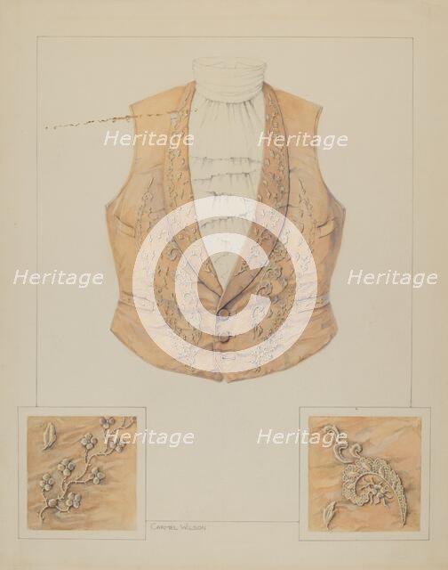 Vest, c. 1937. Creator: Carmel Wilson.