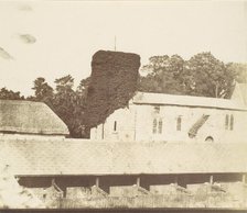 Stables and Ivy Covered Tower, 1850s. Creator: Unknown.