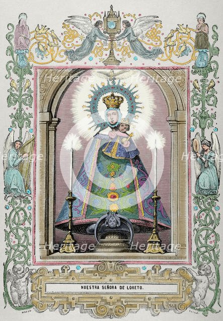 Our Lady of Loreto, 1853. From "Ano Cristino", 1853.  Creator: Capuz.