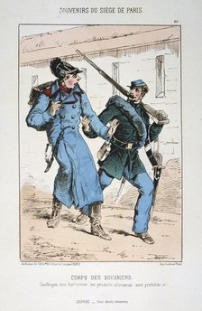 'Corps des Douaniers', Siege of Paris' Franco-Prussian war, 1870-1871.  Artist: Anon