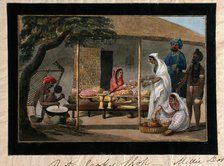 India: a pastry cook's shop, (between 1800 and 1899?). Creator: Unknown.