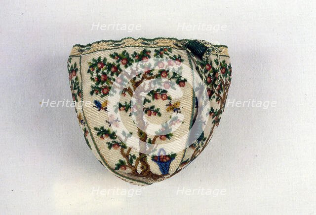 Bag (Beaded), France, 18th century. Creator: Unknown.