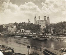 Tower of London from Tower Bridge, London, 1933. Artist: Unknown