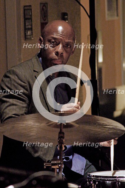 E.J. Strickland, Watermill Jazz Club, Dorking, Surrey, Nov 2015. Artist: Brian O'Connor.