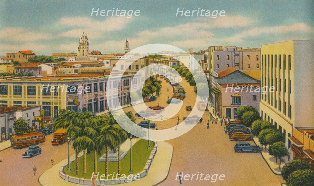 'Bolivar Boulevard, Barranquilla', c1940s. Artist: Unknown.