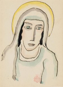 Head of a Saint, 1925. Creator: Alexei Jawlensky.