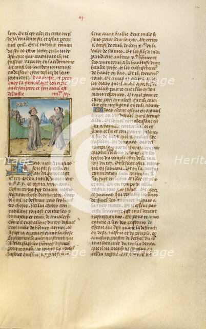 King Anasias Dismissing the Israelite Troops; Miroir Historial, about 1475. Creator: Unknown.