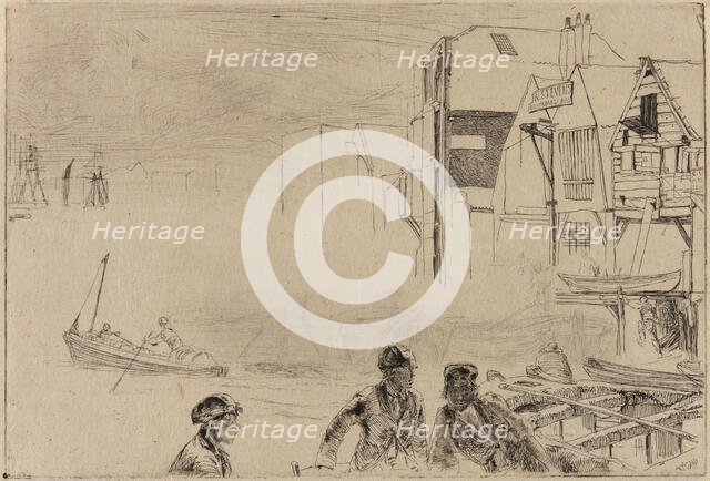 Stevens' Boat Yard, 1859. Creator: James Abbott McNeill Whistler.