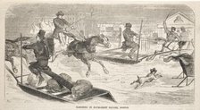 Sleighing in Haymarket Square, Boston, 1859. Creator: Winslow Homer (American, 1836-1910).