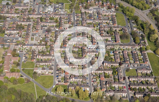 Housing estate, Digmoor, Skelmersdale, Lancashire, 2021. Creator: Damian Grady.