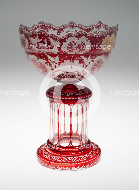 Centerpiece, Bohemia, c. 1840/50. Creator: Bohemia Glass.