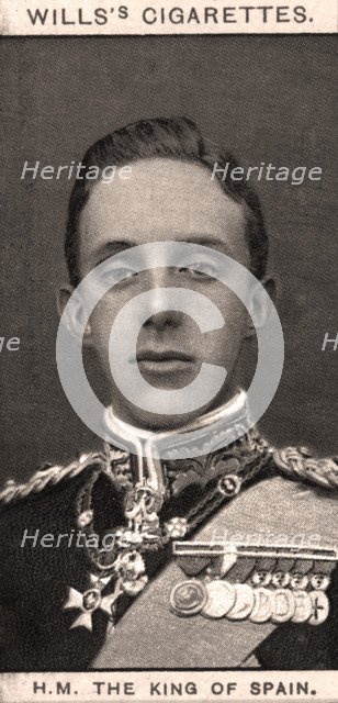 H.M The King of Spain, 1908.Artist: WD & HO Wills