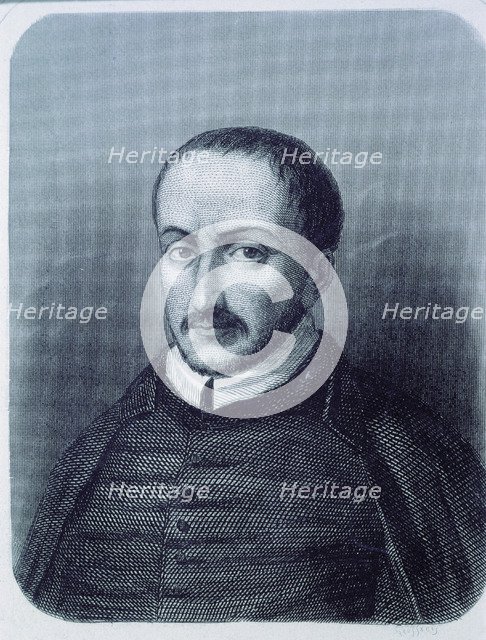 Augustin Moreto (1618-1669), Spanish writer and an Italian priest, 1870 engraving.