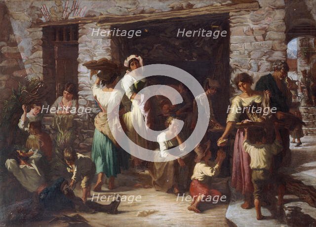 Scène de rue en Italie, 1886. Creator: Auguste Dutuit.