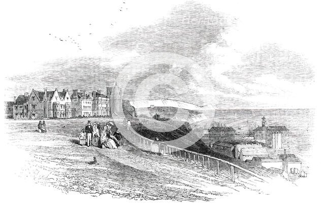 Watering-Places of England - Folkestone, Kent, 1850. Creator: Edmund Evans.