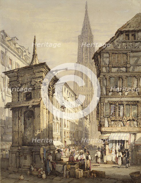 A View in Strasbourg, 1822. Artist: Samuel Prout.