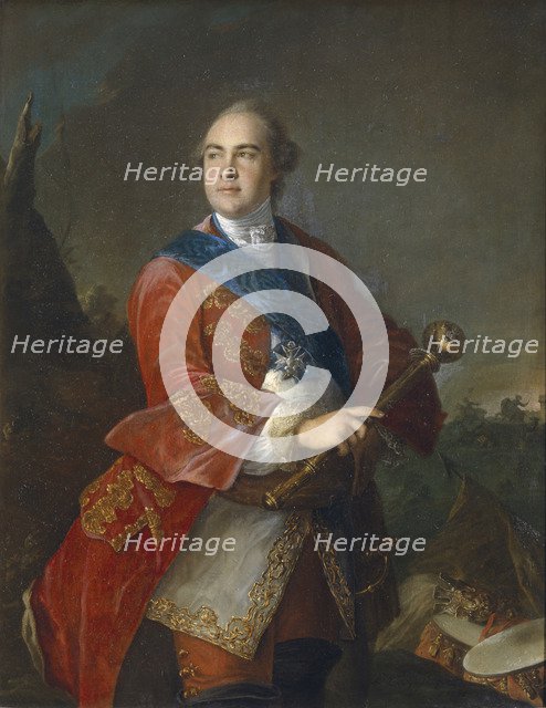 Portrait of Count Kirill Razumovsky (1728-1803), the last Hetman of Ukraine, 1758. Artist: Tocqué, Louis (1696-1772)