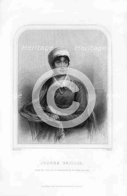 Joanna Baillie, Scottish poetess and dramatist, (1870). Artist: H Robinson